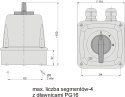 Łącznik krzywkowy Łuk 25-23 Gwiazda-trójkąt 0-Y-Δ IP-44