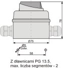 Łącznik krzywkowy Łuk E12-13 Włącz-wyłącz 0-I IP-65