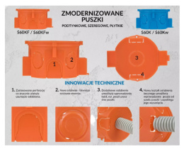 Puszka podtynkowa S60KFw pomarańczowy