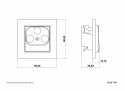 Mechanizm gniazda abonenckiego 2 wyjścia SAT + TV Czarny mat