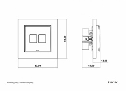 Mechanizm gniazda głośnikowego pojedynczego (typu banan - czerwony i czarny, pozłacany, 4 mm2, skręcany) Czarny mat