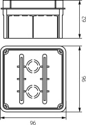 Puszka podtynkowa Pp/t 3 (96 x 96 x 62)