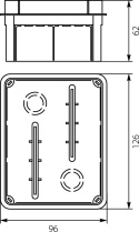 Puszka podtynkowa Pp/t 4 (96 x 126 x 62)