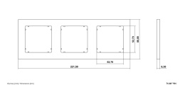 Ramka uniwersalna potrójna z tworzywa