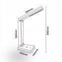 Lampka biurkowa LED Sara z ładowarką indukcyjną czarna