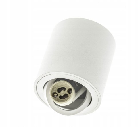 OPRAWA NATYNKOWA TUBA HALOGENOWA GU10 LED RUCHOMA Biały OPRAWA NATYNKOWA TUBA HALOGENOWA GU10 LED RUCHOMA Biały