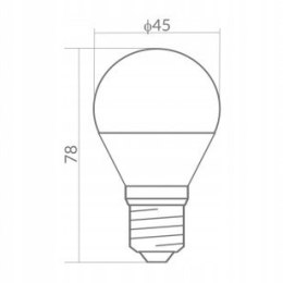 ŻARÓWKA LED E27 KULKA 5W CIEPŁA 3000K ECO