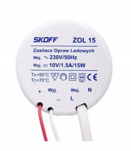 Zasilacz LED DO OPRAWEK SCHODOWYCH SKOFF ZOL 15-10