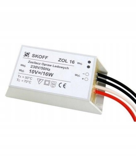 Zasilacz LED DO OPRAWEK SCHODOWYCH SKOFF ZOL 16-10