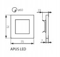 KANLUX OPRAWA LED SCHODOWA 12V APUS 60mm CW BIAŁA