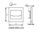 KANLUX OPRAWA LED SCHODOWA 12V SABIK MINI 60mm CW