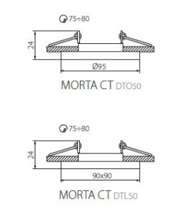 KANLUX OPRAWKA HALOGENOWA MORTA CT-DTO50-B RUCHOMA