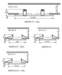 OPRAWA HALOGENOWA MORTA CT-DSL250-SR KANLUX podw.