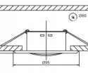 OPRAWKA HALOGENOWA RUCHOMA LED 2115-A ANTYK MIEDŹ