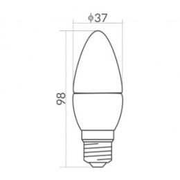 ŻARÓWKA LED C30 CANDLE E27 5W 3000K 450lm