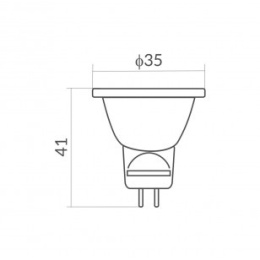 ŻARÓWKA LED MR11 3W 12V AC/DC 3000K 270lm