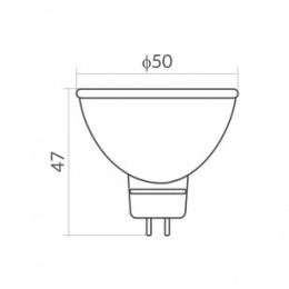 ŻARÓWKA LED MR16 2W 12V AC/DC 4000K 180lm