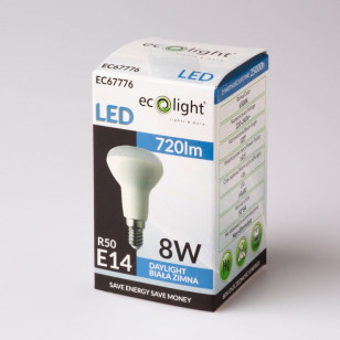 ŻARÓWKA LED R50 E14 8W 6500K 720lm ŻARÓWKA LED R50 E14 8W 6500K 720lm
