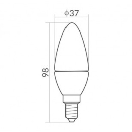 ŻARÓWKA LED C30 CANDLE E14 3W 3000K 270lm