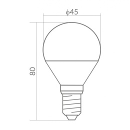 ŻARÓWKA LED G45 GOLF BALL E14 10W 3000K 900lm