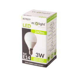 ŻARÓWKA LED G45 GOLF BALL E14 3W 3000K 270lm