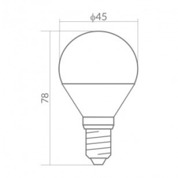 ŻARÓWKA LED G45 GOLF BALL E14 3W 6500K 270lm