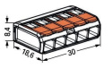 Szybkozłączka instalacyjna 5x0,14-4mm² WAGO