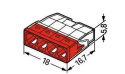 Szybkozłączka instalacyjna drut 4x0,5-2,5mm2 WAGO