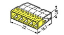Szybkozłączka instalacyjna drut 5x0,5-2,5mm2 WAGO