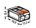 Szybkozłączka instalacyjna 2x0,14-4mm² WAGO