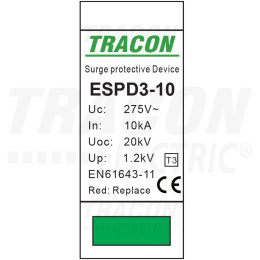 Ogranicznik przepięć T3, AC, jednolita obudowa 2P