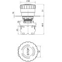 Przycisk awaryjny, z blokadą, czerwony 1×NC, 5A/230V 40mm, IP65