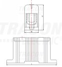 Złączka kompaktowa na szynę, niebieska 240mm2 425A