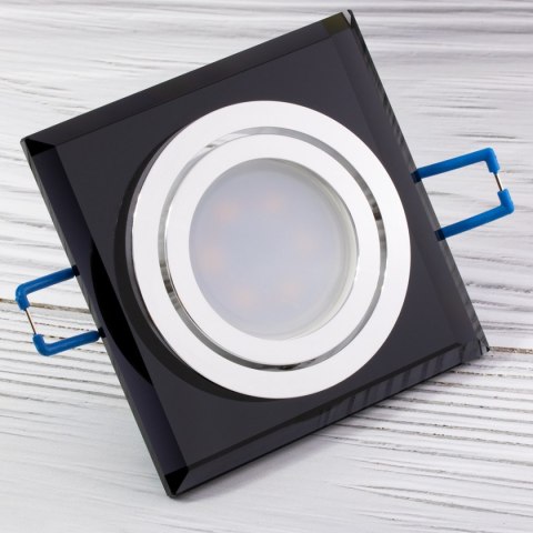 Oprawa Halogenowa SZKLANA Sufitowa ARIAN MR16 GU10 LUMILED Kwadrat Ruchoma Czarna Oprawa Halogenowa SZKLANA Sufitowa ARIAN MR16 GU10 LUMILED Kwadrat Ruchoma Czarna