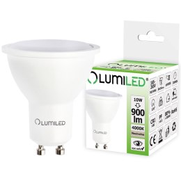 Żarówka LED GU10 10W = 80W 900lm 4000K Neutralna 120° LUMILED