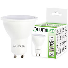 Żarówka LED GU10 6W 580lm 4000K Neutralna 120°