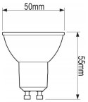 Żarówka LED GU10 6W 580lm 6500K Zimna 120°