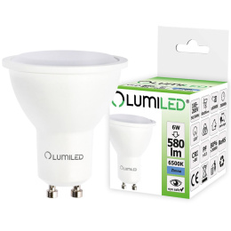 Żarówka LED GU10 6W 580lm 6500K Zimna 120°