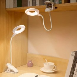 Lampka Biurkowa Nocna LED 3W 6500K USB z Klipsem Ściemnialna Dotykowa