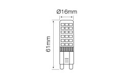 Żarówka LED line® G9 6W 2700K 550lm 220-240V