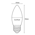 Żarówka LED E27 B35 5W = 40W 470lm 3000K Ciepła 180° LUMILED