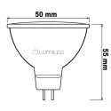 Żarówka LED 12V DC/AC MR16 6W = 60W 580lm 3000K Ciepła 120° LUMILED