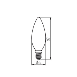 Żarówka LED XLED E14 4,5W NW Świeczka Szkło