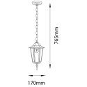 Lampa Ogrodowa Wisząca Zewnętrzna E27 LATARNIA Czarna BELLIS