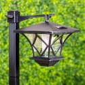 Lampa Solarna Ogrodowa LED RIBES Latarnia Zewnętrzna 155cm LUMILED