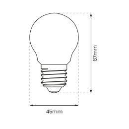 Żarówka Filamentowa LED 1W E27 2700K Amber