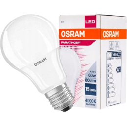 Żarówka LED E27 8,5W = 60W A60 806lm 4000K OSRAM