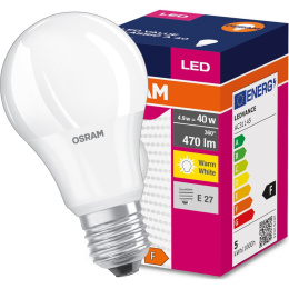 Żarówka LED E27 A40 4,9W = 40W 470lm 2700K Ciepła 360° OSRAM