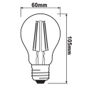 Żarówka LED E27 A60 11W = 100W 1521lm 2700K Ciepła 360° Filament OSRAM