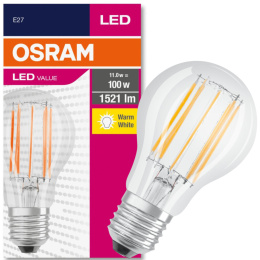 Żarówka LED E27 A60 11W = 100W 1521lm 2700K Ciepła 360° Filament OSRAM